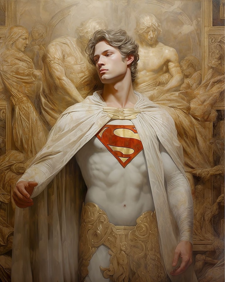 Superman Historic Paintings - movingworl.com