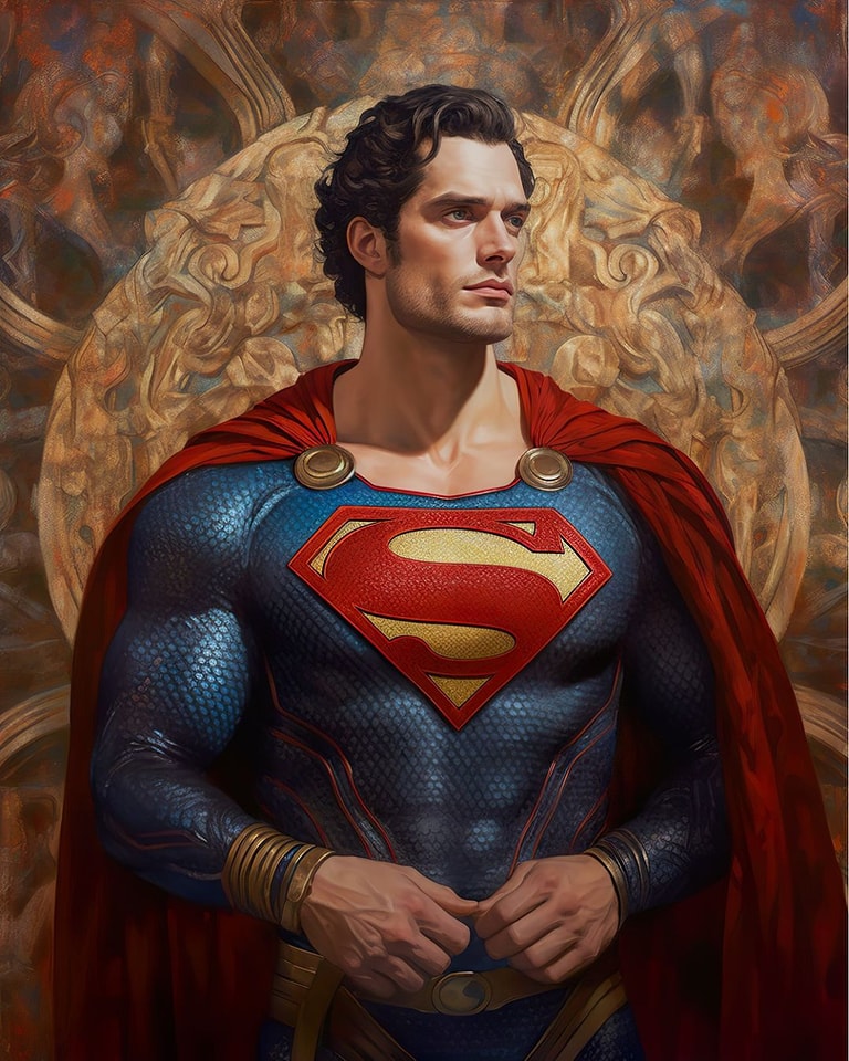 Superman Historic Paintings - movingworl.com