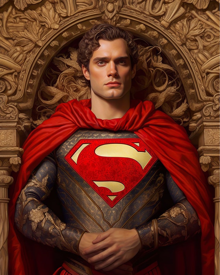 Superman Historic Paintings - movingworl.com