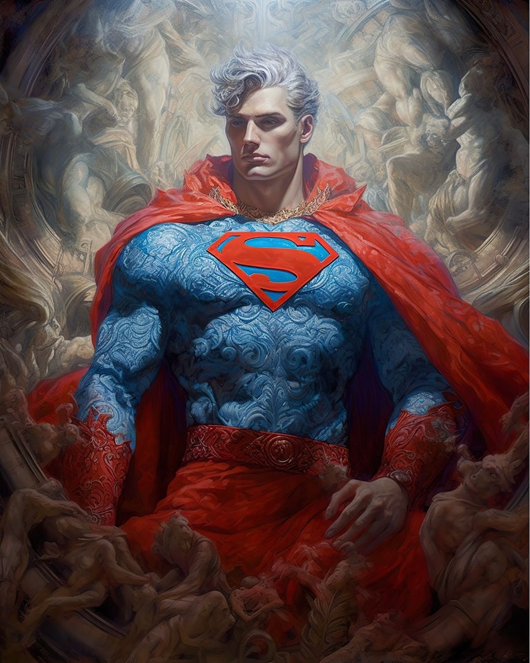 Superman Historic Paintings - movingworl.com