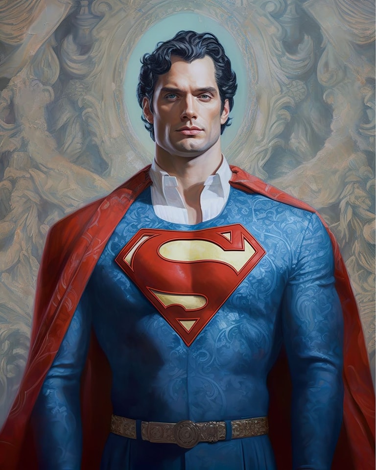 Superman Historic Paintings - movingworl.com