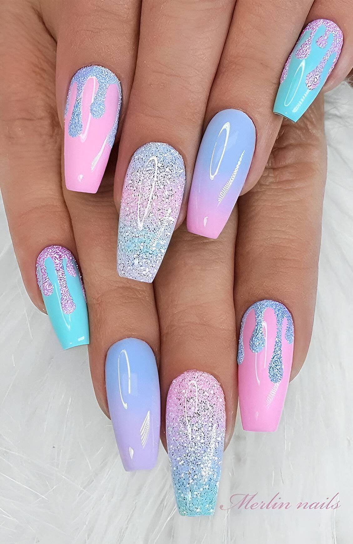 Cotton-Candy Manicure