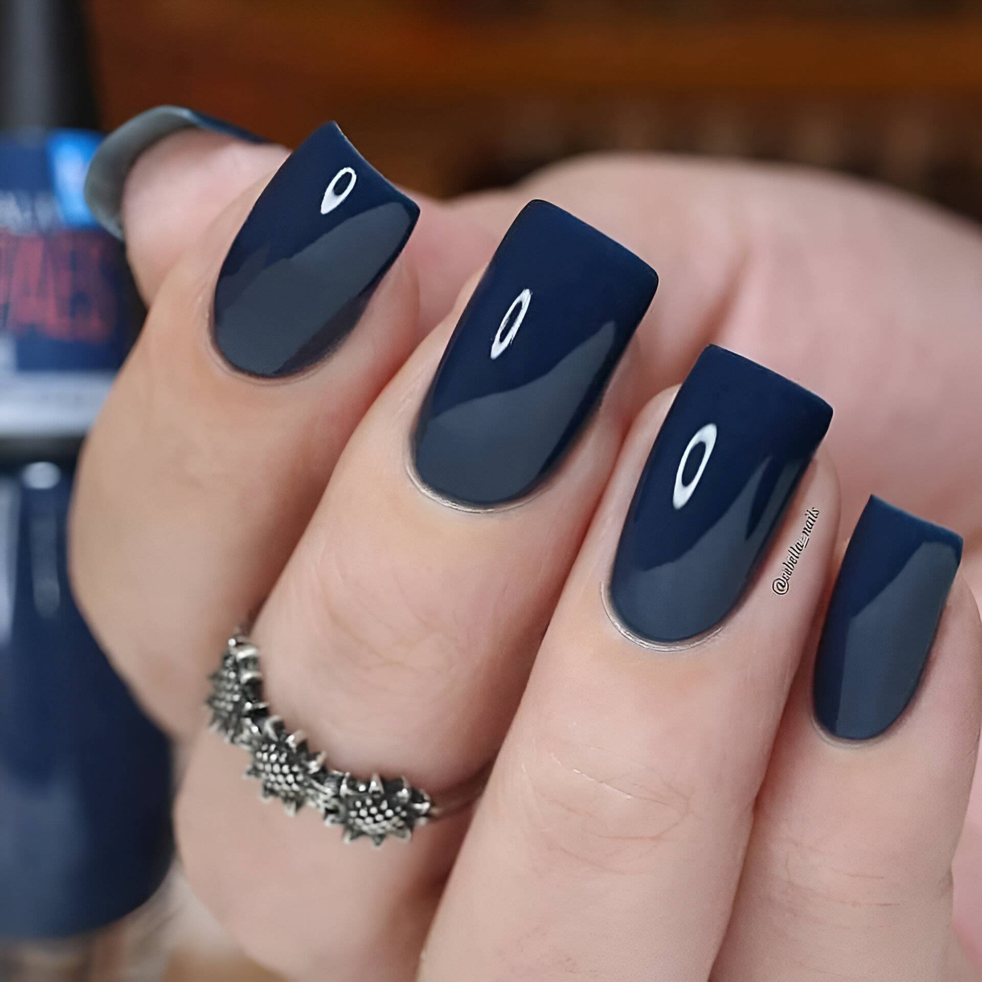 Dark Blue Nails