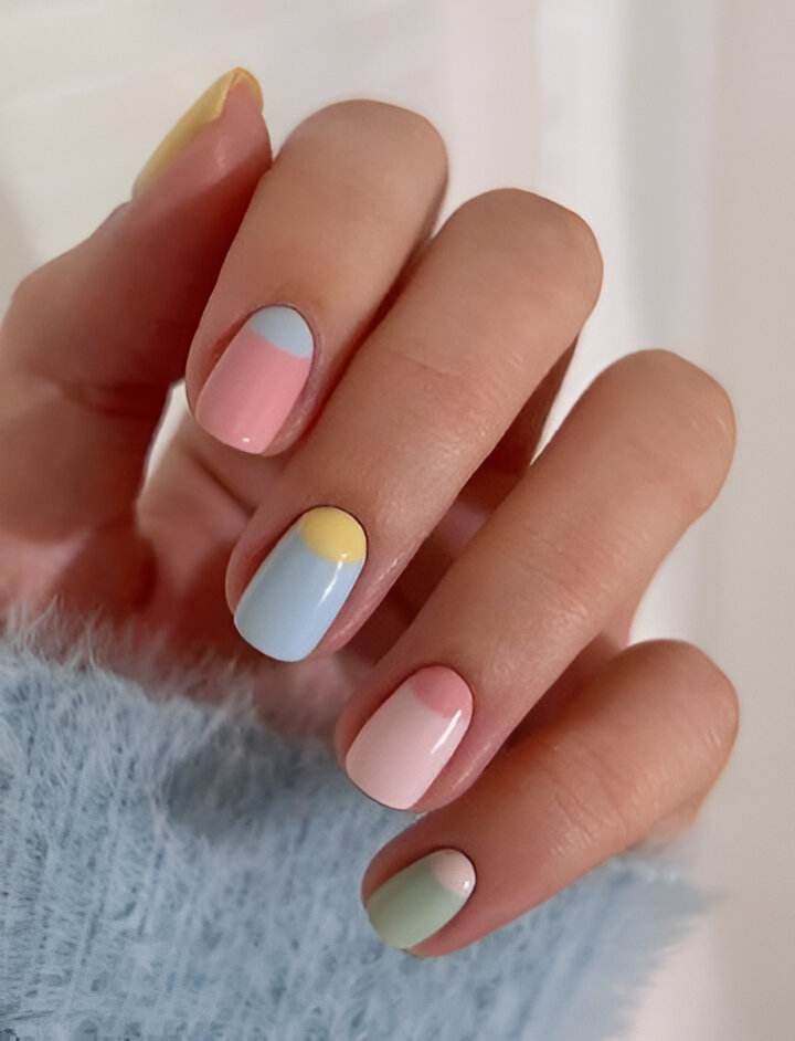 Short Pastel Nails