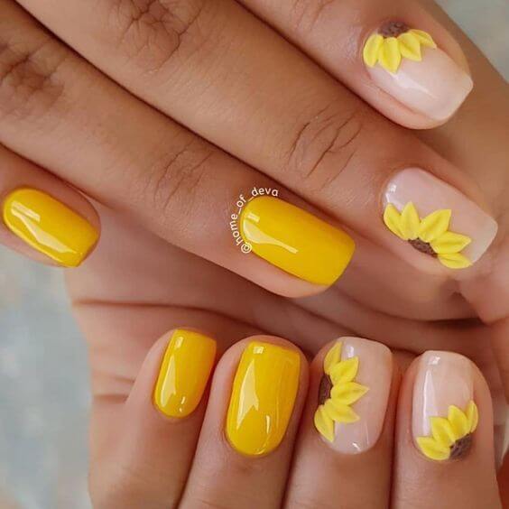 20+ Bright Yellow Nail Designs To Shine Like A Diamond - 149