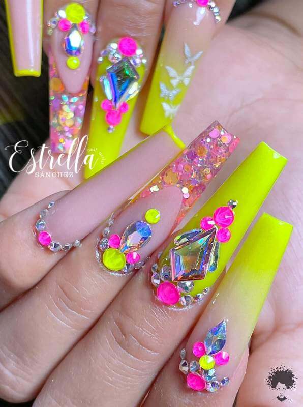 20+ Bright Yellow Nail Designs To Shine Like A Diamond - 129