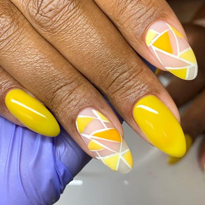 20+ Bright Yellow Nail Designs To Shine Like A Diamond - 167