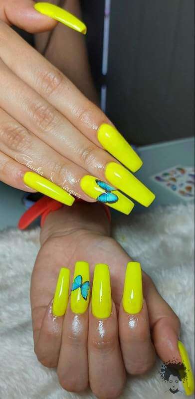 20+ Bright Yellow Nail Designs To Shine Like A Diamond - 133