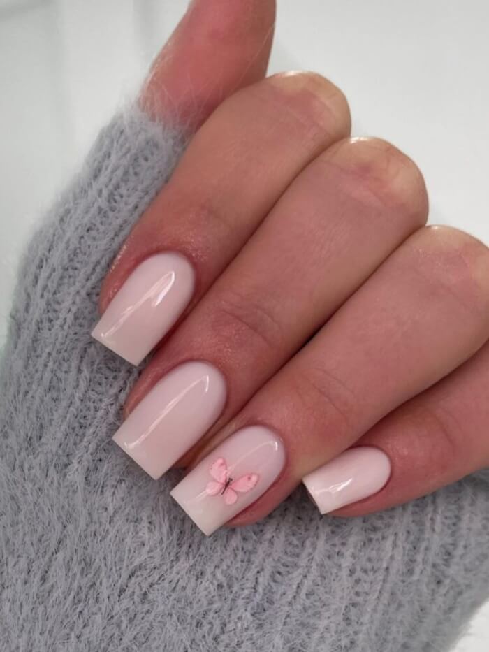 Matte White Nails