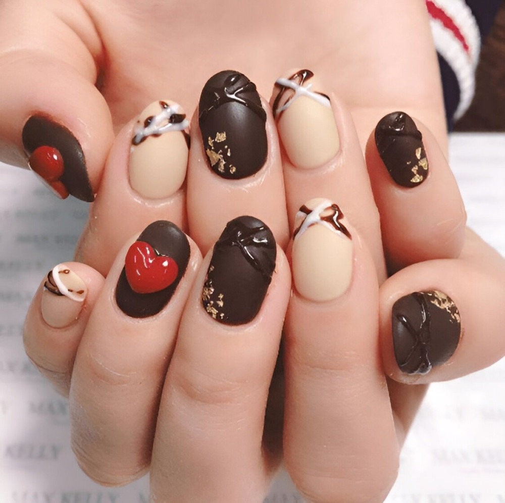 35 Chocolate Nail Art Designs That Are Sweeter Than Candies - 235